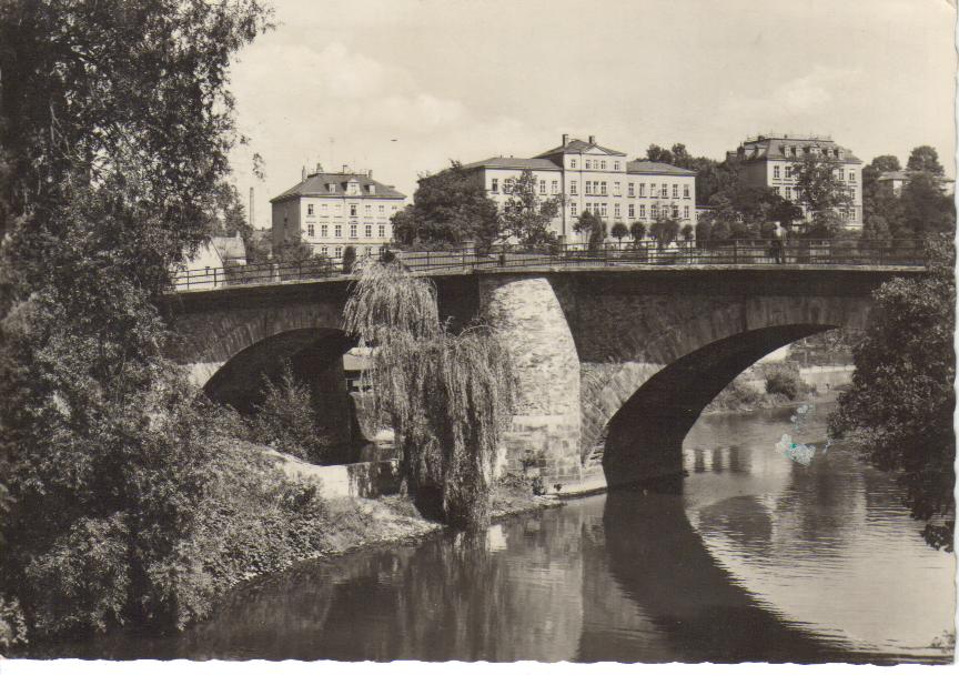 Brücke und Gymnasium 1960