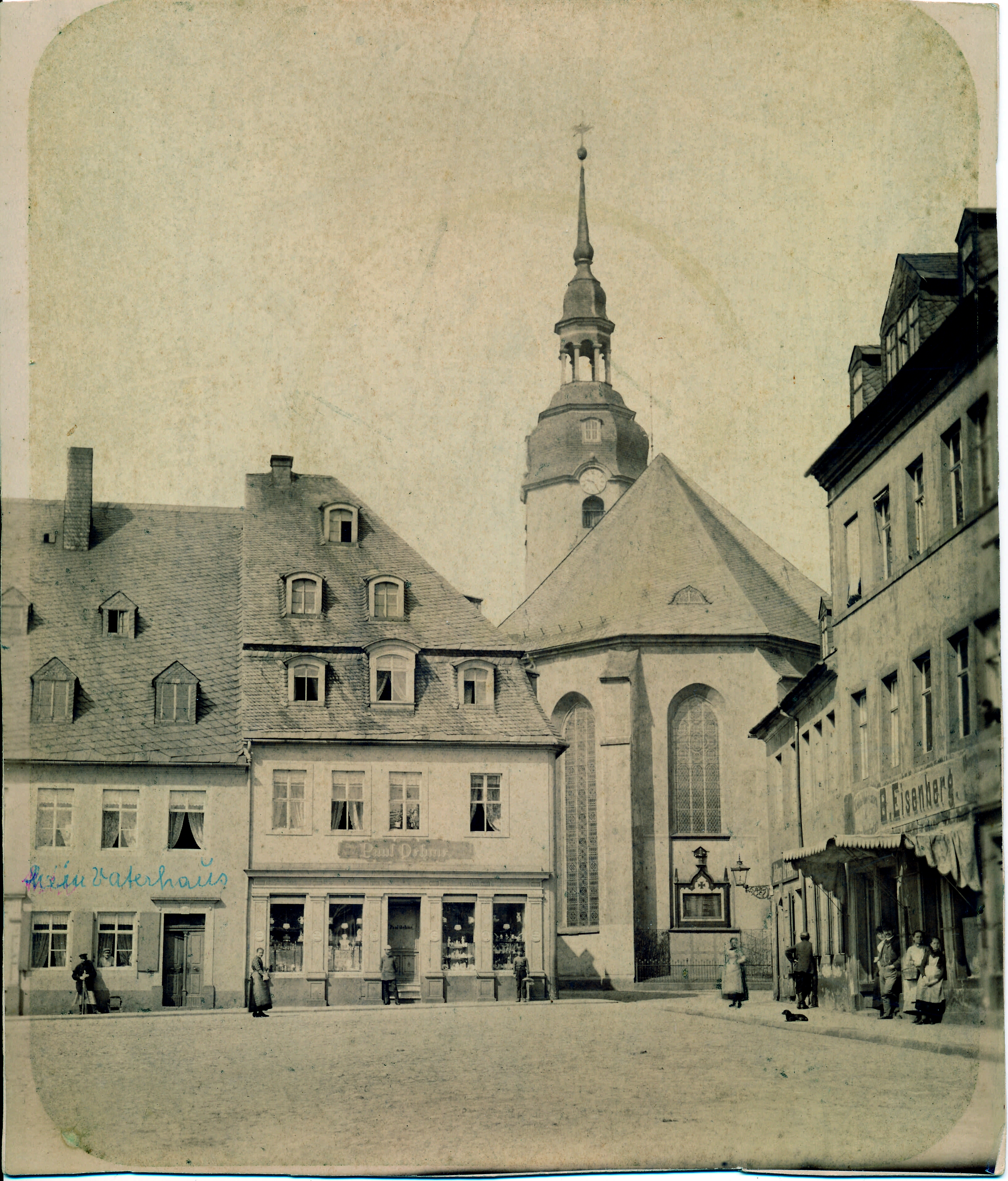 Neumarkt und Kirche um 1890